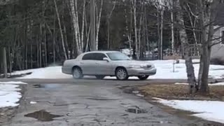 LOUD Town Car Romping! True Dual Side Pipes Revs and Burnouts