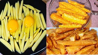 Crispy Egg French Fries Recipe | Easy Egg French Fries | Egg Snacks Recipe | 10 Mins snacks