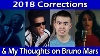 2018 Corrections & My Thoughts on Bruno Mars