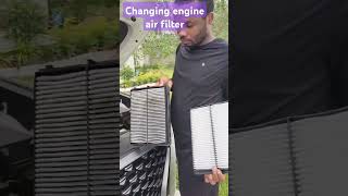 Changing engine air filter on 2022 Hyundai Palisade