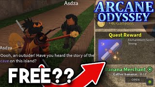 This NPC gives you FREE rare enchantment scrolls | Arcane Odyssey