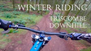 WINTER RIDING AT TRISCOMBE DOWNHILL TRAILS