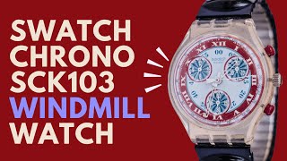 1992 Swatch WINDMILL SCK103 Chronograph Watch | 90s Swiss Made Swatch Chrono Watch