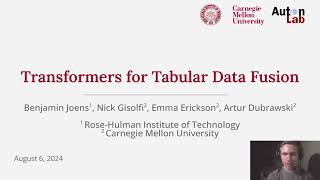 Transformers for Tabular Data Fusion | Benjamin Joens