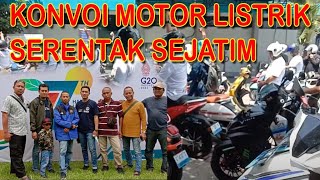 KONVOI MOTOR LISTRIK SERENTAK 11 KOTA SE JATIM 1300 PESERTA