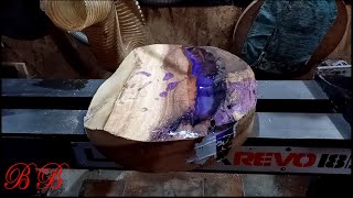 Woodturning a Tigerwood blank with problems / Wood turning