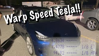 DRAG RACING a Tesla Model 3 Performance!!