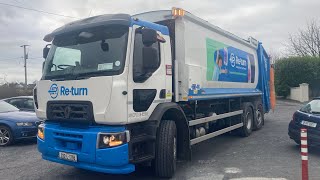 Re-Turn Ireland 2023 Renault D26 wide with Olympus 26 ton body with Terberg Beta bin lifts