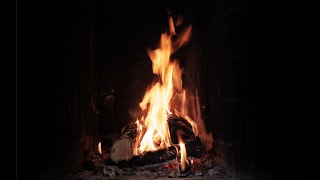 4K Fireplace Ambience  with  non-stop Christmas piano music