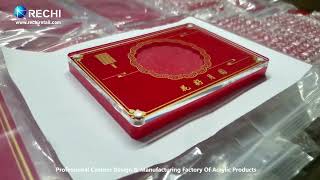 RECHI |Custom Counter Acrylic Display Factory| Counter Acrylic Moon Cake Storage Case with Magnet