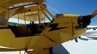 Closeup with a pristine Piper Cub