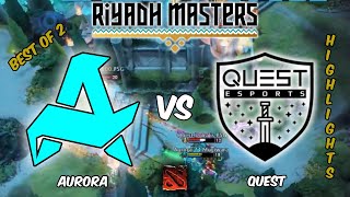 AURORA vs QUEST  -  HIGHLIGHTS  -  RIYADH MASTERS 2024 #dota2