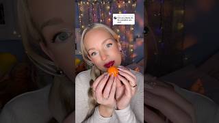 Bestie applies your pumpkin lip balm👄🎃PART 2#asmr #shorts