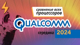 Сравнение ВСЕХ процессоров Snapdragon - 2024 середина