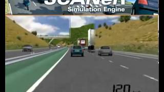 Samples of accidental situation on driving simulator