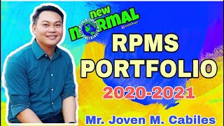 RPMS PORTFOLIO with complete MOVs and updated objectives per KRA | JOVEN M. CABILES