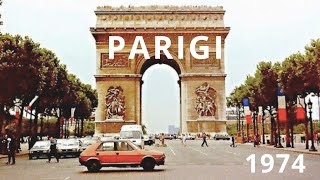 Parigi Paris 1974 trafic urbain Tour Eiffel Versailles Seine Arc de Triomphe vintage home movie