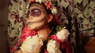 💀SUGAR SKULL🎃EASY HALLOWEEN MAKEUP | TUTORIAL | NevvBeauty⚘