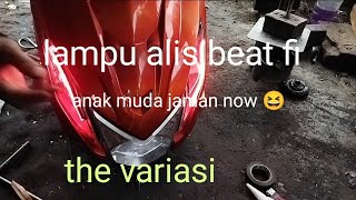 the variasi//sangat mudah auto simple memasang lampu alis beat fi