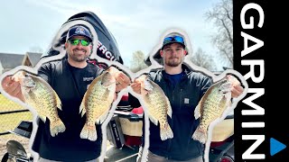 Super WINDY day out on the water Livescoping crappie in docks! #GARMIN #LIVESCOPE #GIANTCRAPPIE