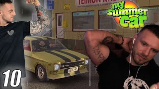 RESTT a MAŤO - My Summer Cars online | Bitka | Nečakaný problem | Skladanie auta Deň 10 -celý záznam