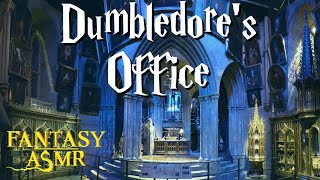 📚 Ambience ASMR | Dumbledore's Office 🐦 Fawkes cawing, Rain (⚡ Harry Potter Inspired ASMR ⚡)