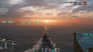 World of Warships D-Day Part 1, Uganda Does Not Like That Airfield 1080p60fps