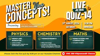 ⚡️Live Quiz Challenge 14 - JEE 2026🚀Join Now and Test Your knowledge with VMC #jee #advance