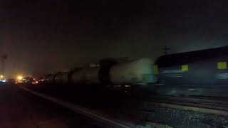 Norfolk Southern Manifest Train 153 at Gaffney, SC on a Foggy Night, 5-16-24.