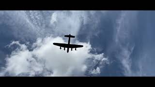 The Lancaster Bomber flies over Grimsthorpe Castle 2023