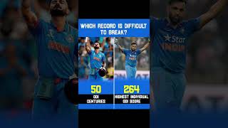 Which record do you think is difficult to break? #viratkohli #rohitsharma #cricket