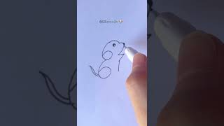 Turn numbers into a dog // Easy drawing #shorts #youtubeshorts #drawing