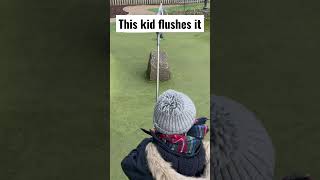 Golf kid Hits it PURE