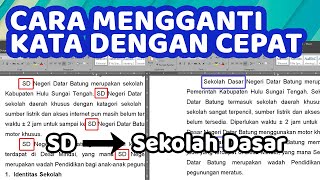 Cara Mencari dan Mengganti Kata secara Masal Menggunakan Replace | Microsoft Word