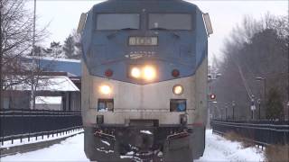 Amtrak Vermonter #55 [103 & 89 P42DC] Arrival & Departure from Essex, Jct.