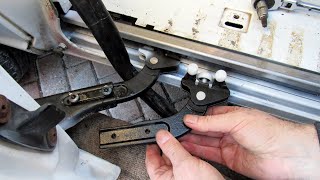 Mercedes Vito Van Side Sliding Door Broken Roller Replacement How To