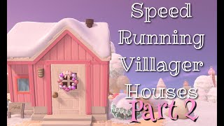 Customizing Villager Houses Speed Run! PART 2 - Live Stream - ACNH - SleighinIt Christmas island