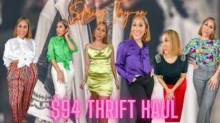 SPRING TRY ON THRIFT HAUL | THRIFTING UNDER $100