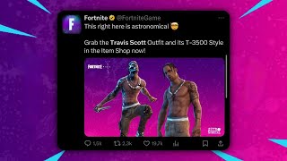 FORTNITE ANNOUNCES TRAVIS SCOTT INSIDE HIS GAME!! Travis Scott Fortnite Return date Coming BACK soon