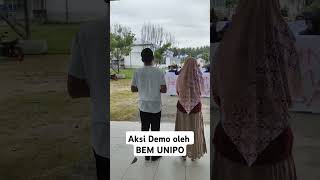 Mahasiswa dari BEM UNIPO melakukan  aksi demo di depan kampus #trending #demo #mahasiswa