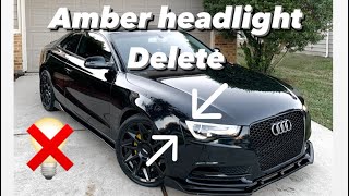 AUDI A5 MODS Amber reflector Delete (A4/S4/A5/S5)