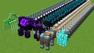 Which mob or boss hunts faster in Minecraft experiment?