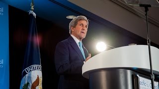 Secretary of State John F. Kerry Addresses Trade, Foreign Policy