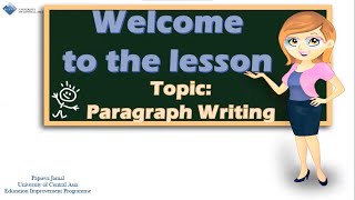 Video lesson on Paragraph writing