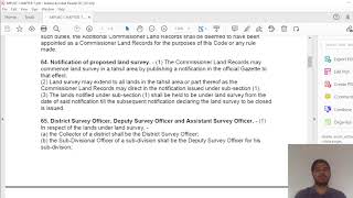 Madhya Pradesh land revenue code 1959 - mplrc 1959 Chapter 7 Part 1 (with amendments 2018 & 2019)