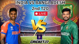 India Vs Bangladesh 2024 || Ind Vs Ban || 2nd T20 || Live || Cricket Game || QtxPalash