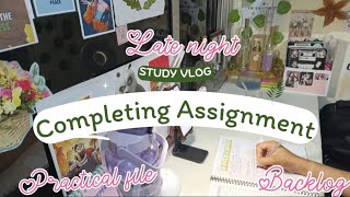 Completing assignment vlog #studyvlog #backlog #studyaesthetics #aestheticstudyvlog #productivity