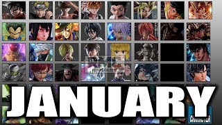 JUMP FORCE: CHARACTER ROSTER FOR JANUARY (UPDATED)