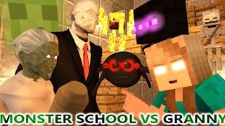 MONSTER SCHOOL VS GRANNY IN MINECRAFT PART 1 | HORROR GAME (MINECRAFT ANIMATION)- DAY 1