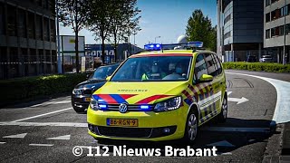 politie en ambulance met spoed naar meldingen in Den Bosch tijdens koningsdag